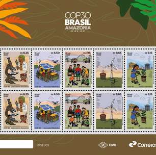 Selos da Amazônia: Correios transformam a COP30 em arte postal