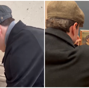 Influenciadores fazem pegadinha e colocam pintura no Louvre sem serem vistos pela segurança; veja vídeo