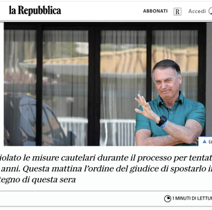 Risco de fuga e tornozeleira violada: jornais internacionais destacam prisão de Bolsonaro