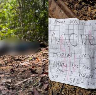 Corpo de homem é encontrado em matagal com corda no pescoço e bilhete explicativo