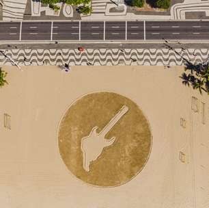 Rock in Rio cria guitarra gigante na areia de Copacabana e lança promoção valendo 30 pares de ingressos