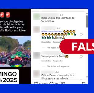 Vídeo não mostra motociclistas indo para vigília em apoio a Bolsonaro; conteúdo é antigo