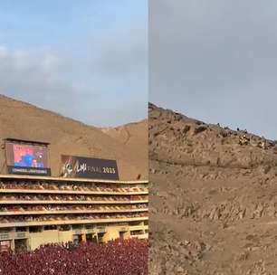 Torcedores sobem montanha para ver final da Libertadores em Lima