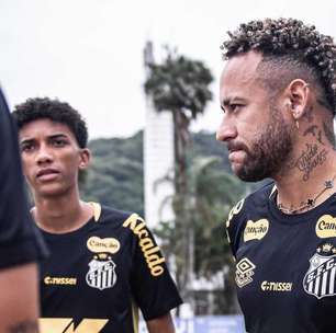 Neymar é preservado de treino do Santos e Tiquinho inicia tratamento