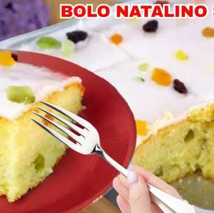 Bolo natalino simples: tudo no liquidificador, super simples de fazer e delicioso para a Ceia de Natal