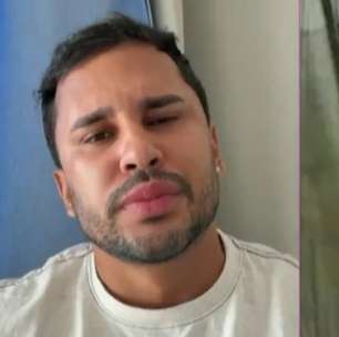Lucas Guimarães chora ao se pronunciar após agressão do irmão à namorada