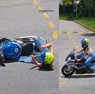 Juliette leva tombo ao pilotar moto que ganhou do noivo: 'Queda de aniversário'