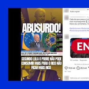 Lula disse que é positivo que pobres consumam mais; postagens distorcem fala sobre isenção do IR