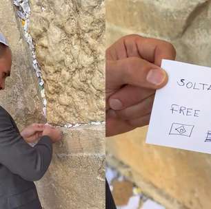 Eduardo Bolsonaro deixa bilhete pedindo soltura do pai no Muro das Lamentações