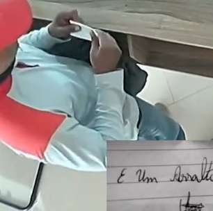 Homem usa bilhete para anunciar assalto em estabelecimento no interior de MG: 'Passa tudo'