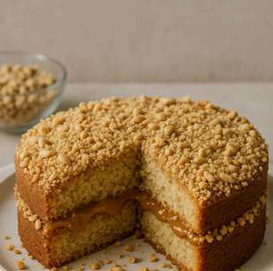 Bolo de amendoim recheado com doce de leite: passo a passo prático para acertar sempre