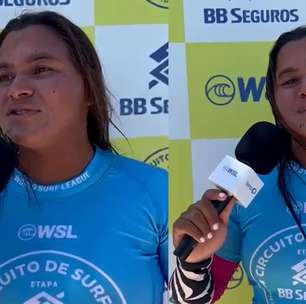 Na final de etapa da WSL, Juliana Santos se emociona ao falar da presença da avó