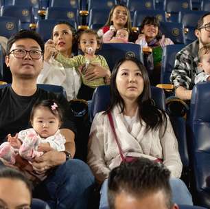Cinema para mamães e bebês exibe 'Zootopia 2' no Patteo Urupema Shopping, em Mogi, nesta terça