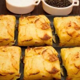 Mil folhas de batata : acompanhamento cremoso gratinado