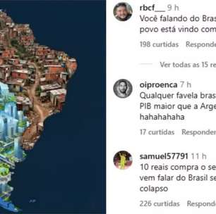 Brasileiros 'invadem' comentários em perfil de Milei após post que critica Brasil e exalta Argentina