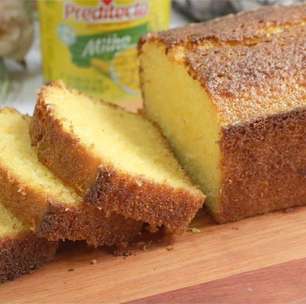 Bolo caseirinho de milho: use apenas milho de latinha e faça essa receita fofinha e deliciosa no liquidificador.