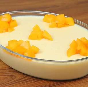 Sobremesa fácil de pêssego: é só bater no liquidificador e servir na sua ceia de Ano Novo.