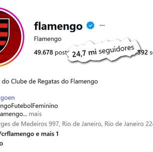 Flamengo passa Dortmund em lista global do Instagram; Corinthians também sobe
