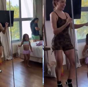 Lore Improta mostra bastidores de ensaio de samba ao lado da filha, Liz