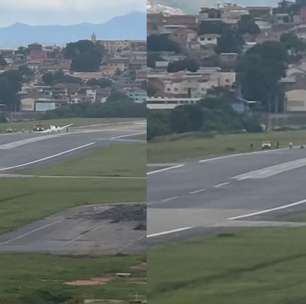 Aeroporto da Pampulha é interditado após avião bimotor tombar na pista