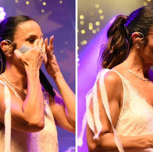 Recém-divorciada, Ivete Sangalo chora durante show em Salvador