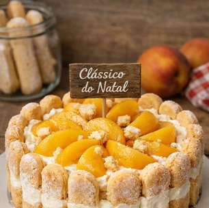 Torta de biscoito champanhe: a sobremesa de pêssego leve e cremosa
