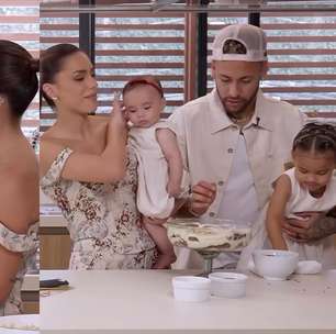 Neymar cozinha e Mavie rouba a cena em quadro culinário com Biancardi