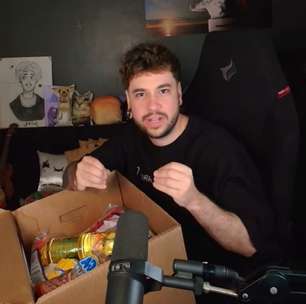 Youtuber dá presente gigante a Fátima Bernardes e ganha apenas cesta básica em amigo secreto; entenda