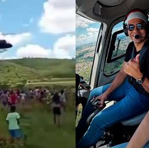 Frigorífico joga carnes com Flávio Bolsonaro por helicóptero em ação de Natal e gera polêmica