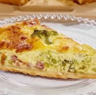 Quiche de brócolis deliciosa e fácil de preparar para servir como entrada na ceia de Ano Novo