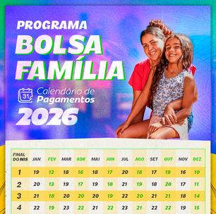Calendário Bolsa Família 2026: Datas de pagamentos para NIS final 1,2,3,4,5,6,7,8,9 e 0