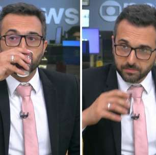 Falha na GloboNews mostra âncora tomando café ao vivo em meio a reportagem