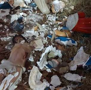 Igreja Matriz São Pedro sofre sequência de ataques e tem imagens religiosas destruídas em Encantado