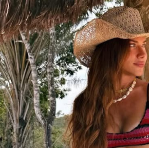 Giovanna Ewbank compõe look de moda praia com crochê e búzios