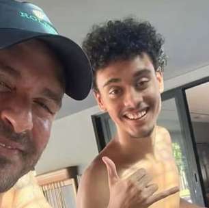 Após término, Diogo Nogueira aparece em roda de samba no Rio junto do filho