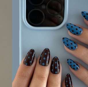 Polka dots nails: nas décadas de 50 e 60, nossas avós usavam essa estampa em roupas; agora, ela virou sinônimo de manicure elegante