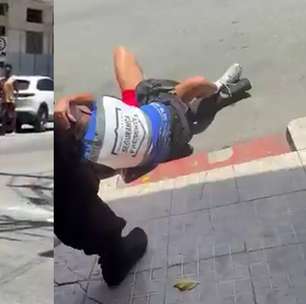 Com socos e chutes, mulher é flagrada em luta corporal com dois PMs no RJ