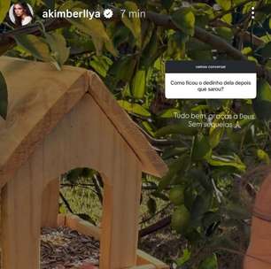 Amanda Kimberlly revela atual estado do dedo da filha com Neymar após acidente