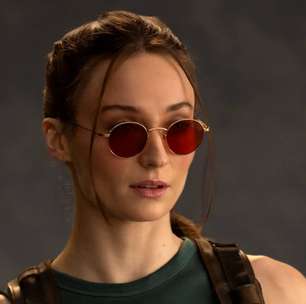 Poster mostra Sophie Turner como Lara Croft na série Tomb Raider da Amazon