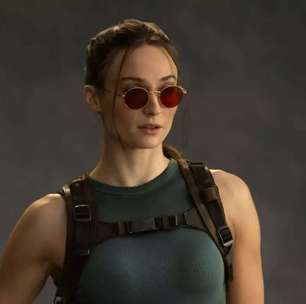 Sophie Turner surge como Lara Croft em primeira prévia da série live-action de Tomb Raider