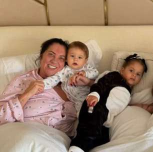 Mãe de Virginia recebe visita dos netos após sofrer acidente