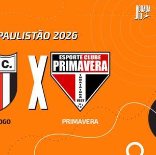 Botafogo-SP x Primavera, AO VIVO, com a Voz do Esporte, às 18h30