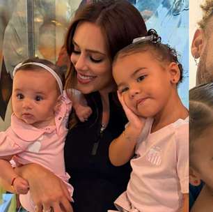 Noite em família! Bruna Biancardi, Neymar e filhas curtem festa do pijama