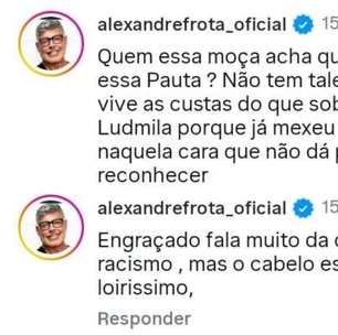 Alexandre Frota detona Brunna Gonçalves, após ela acusar SBT de racismo: 'Cabelo loiríssimo'