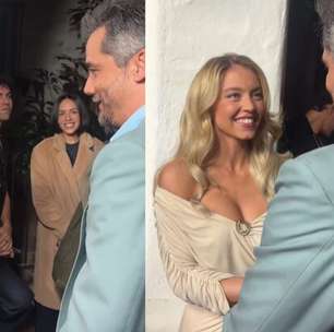 Wagner Moura encontra Sydney Sweeney em festival de cinema na Califórnia; veja o momento