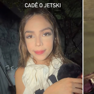 Melody fica presa em enchente no Rio e precisa abandonar carro de luxo