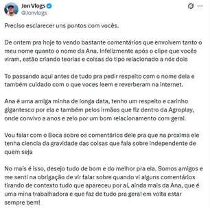 Novo amor? Influenciador fala sobre viver affair com Ana Castela: 'Respeito'