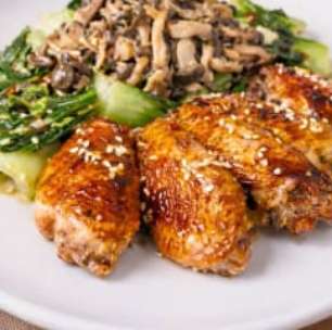 Tulipas de frango no forno ao molho oriental com shoyu