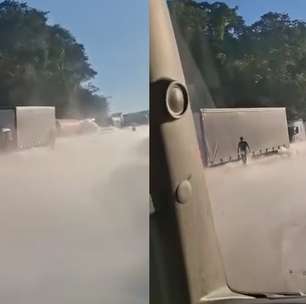 Engavetamento com caminhões e ônibus causa vazamento de gás e deixa um morto na rodovia Fernão Dias