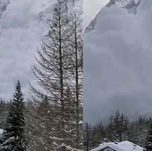 Vídeo flagra momento de avalanche que deixou 3 mortos em área de esqui na Itália